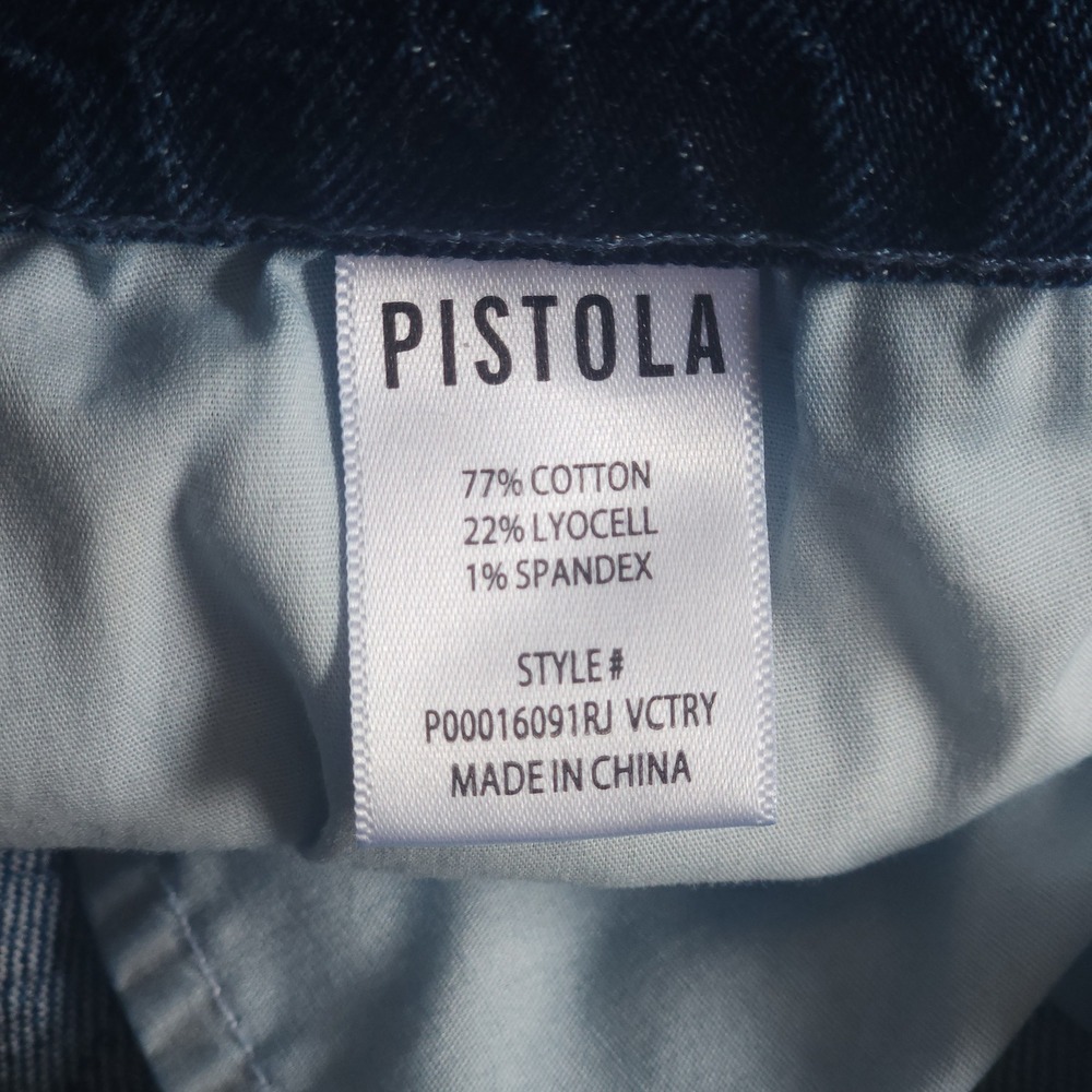PISTOLA Victory Women Wide Leg Jeans Med Wash Denim sz 32 Minimalist $198 - Picture 6 of 7